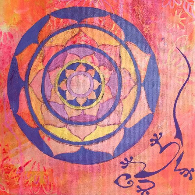 this_crone's tweet photo. Painting warm healing colours to heal my worn out body that’s into into its forth week of flu. Can’t seem to shake off persistent episodes of hacking cough. I notice however I never cough when immersed in creativity though which encourages me to stay in … https://t.co/Cy8VKm0W9L https://t.co/1EJHd8LcBD