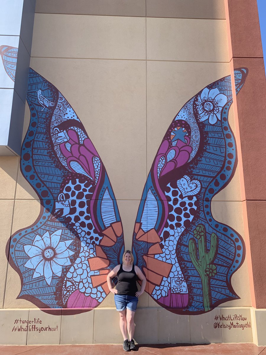ESoper9's tweet photo. I found out the same artist that did the @taylorswift13 mural in Nashville has murals all over the country and there is one at Tanger! How awesome!!! So today, I earned my wings. π¦ #tangerlife #whatliftsyourheart #whatliftsyou @kelseymontagueart @taylornation13 @TangerOutlets https://t.co/ixTvH3USXQ