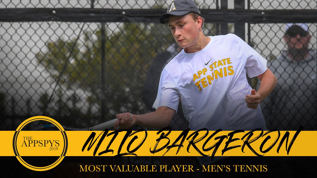 AppMTennis's tweet image. Congratulations to Milo Bargeron on being named the @AppMTennis MVP at tonight&apos;s #APPSPYS2019!