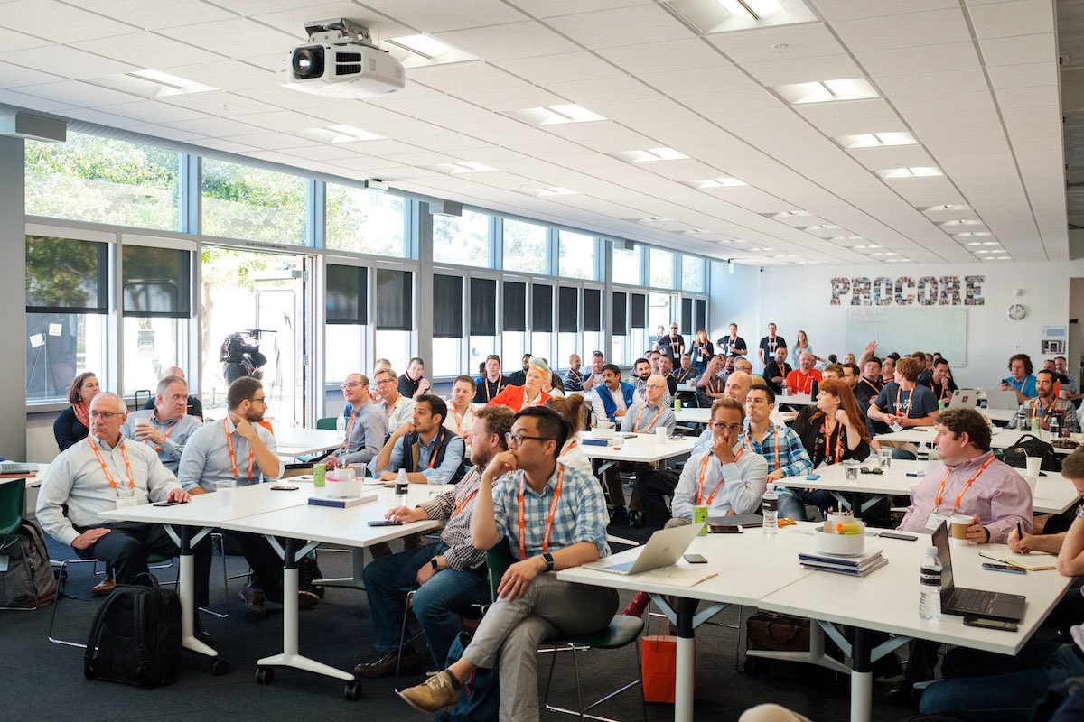 procoretech's tweet photo. Day 1 kick off session with our President, Steve Zahm welcoming attendees and introducing them to Procore's culture and values. #ProcorePartnerSummit #LifeAtProcore https://t.co/vrgpDCONXj