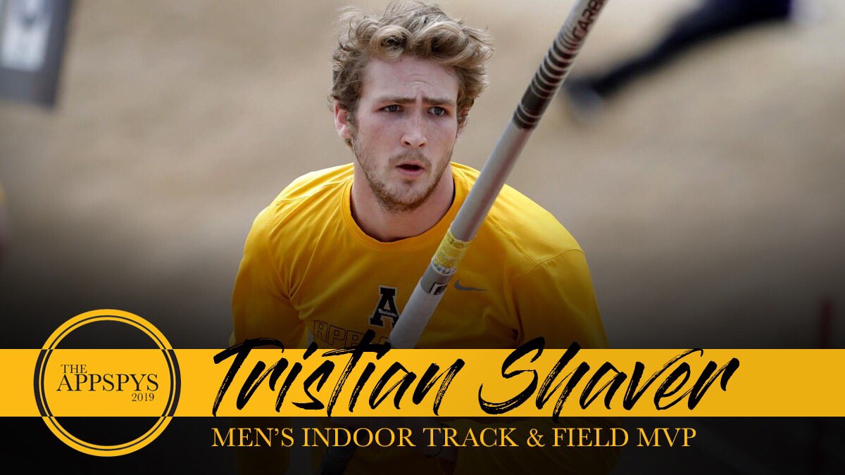 AppTF_XC's tweet image. Tristian Shaver takes home Men’s Indoor Track &amp;amp; Field MVP! #APPSPYS2019