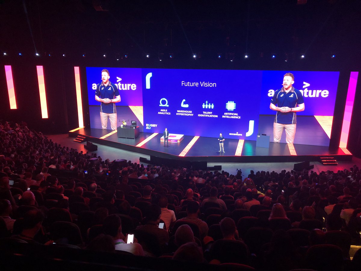 Cathal Garvey <a href="/RugbyAUS/">#rugbyaustralia</a> Future Vision includes agile analytics, talent curation and AI #awssummit