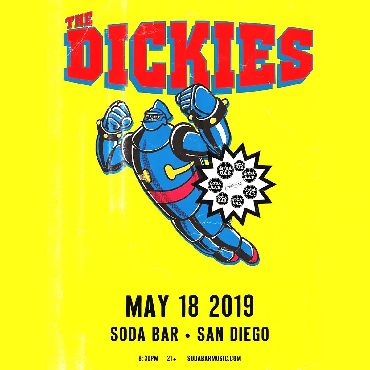 5/18 @ Soda Bar – <a href="/TheDickiesband/">The Dickies Official</a> • ticketfly.com/purchase/event…