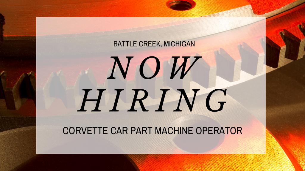 OnStaff USA is currently seeking a Corvette Car Part Machine Operator in Battle Creek, MI. The company is seeking candidates that have 1-5 years of steady manufacturing experience. If you are looking to get into a great company these positions are for you.