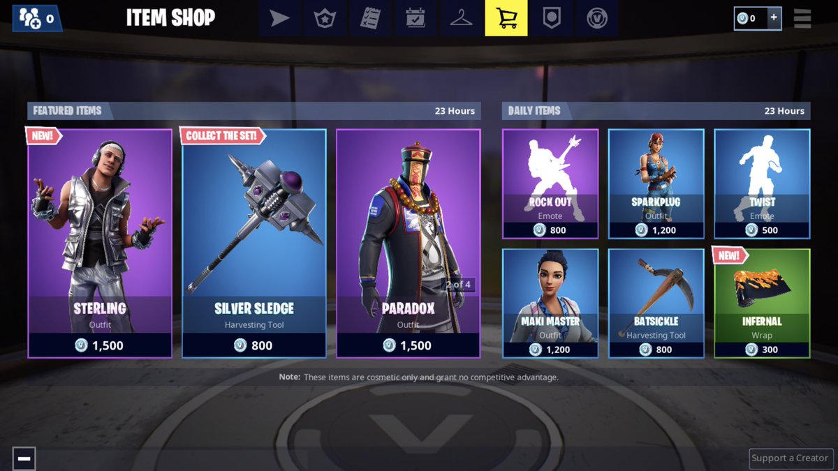 FNBRITMSHOP's tweet photo. #Fortnite Daily Item Shop 5/1/19 https://t.co/Fn8HkZNsbE