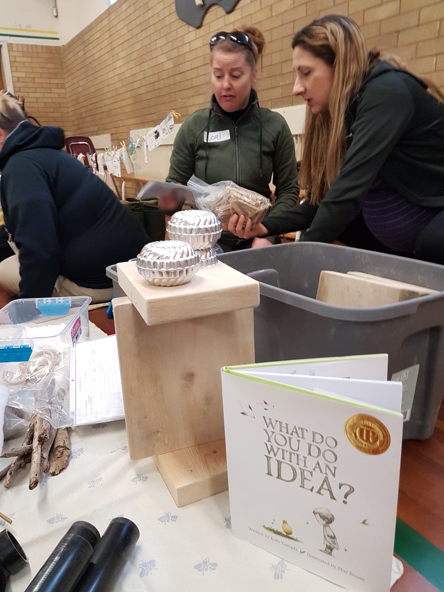 Digging into #outdoorlearning, #loosepartsplay, & exploring #outdoorclassrooms  @LimestoneDSB Loose Parts & Outdoor Learning Environments Workshop, in partnership with @EGBrickWorks.  Awesome turn-out, even on a cold, wet and rainy day!  Special thanks @RideauPS_LDSB for hosting!