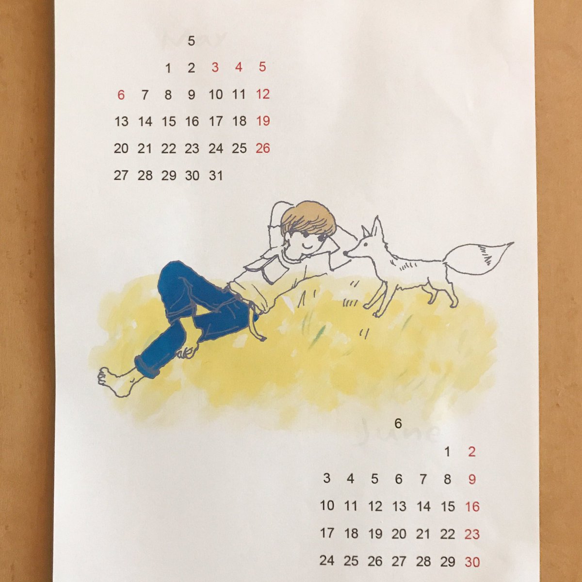 harumimatsui's tweet photo. オリジナルカレンダー📅2019 その2
#カレンダー #calendar
#illustrator #illustration
#originalillustration
#watercolor #tokyo
#mayjuly #photoshop
#boy #fox https://t.co/MNN3mtiAQO