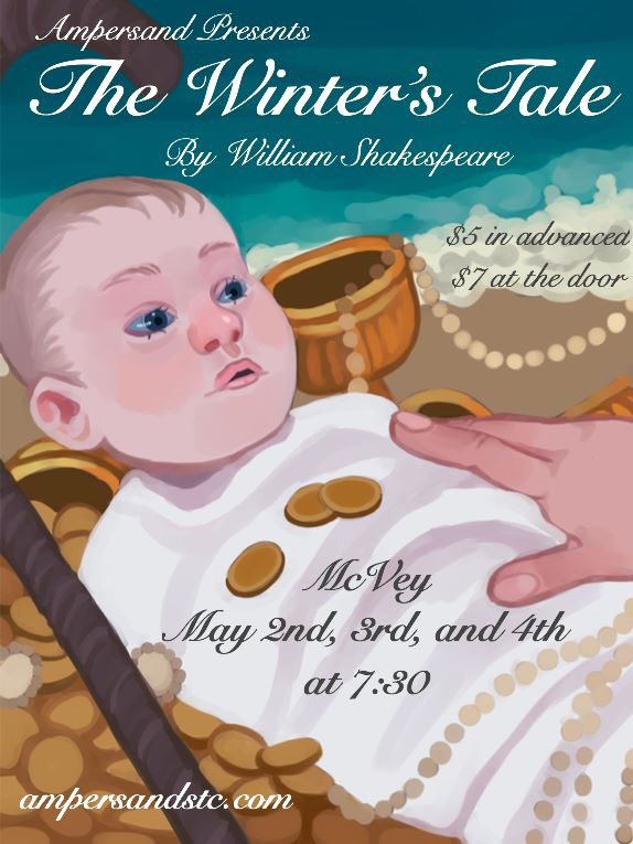 AmpersandEncore's tweet photo. The last show presented by Ampersand in McVey Theatre ... "The Winter's Tale" by William Shakespeare. May 2, 3, &amp; 4 at 7:30 p.m. $5 in advance or $7 at the door. Tickets at https://t.co/zj0QwdpDF8. #McVeyTheatre #Ampersand @StCatherinesRVA @STCVA @AmpersandSTC https://t.co/6M6eI2zTR2