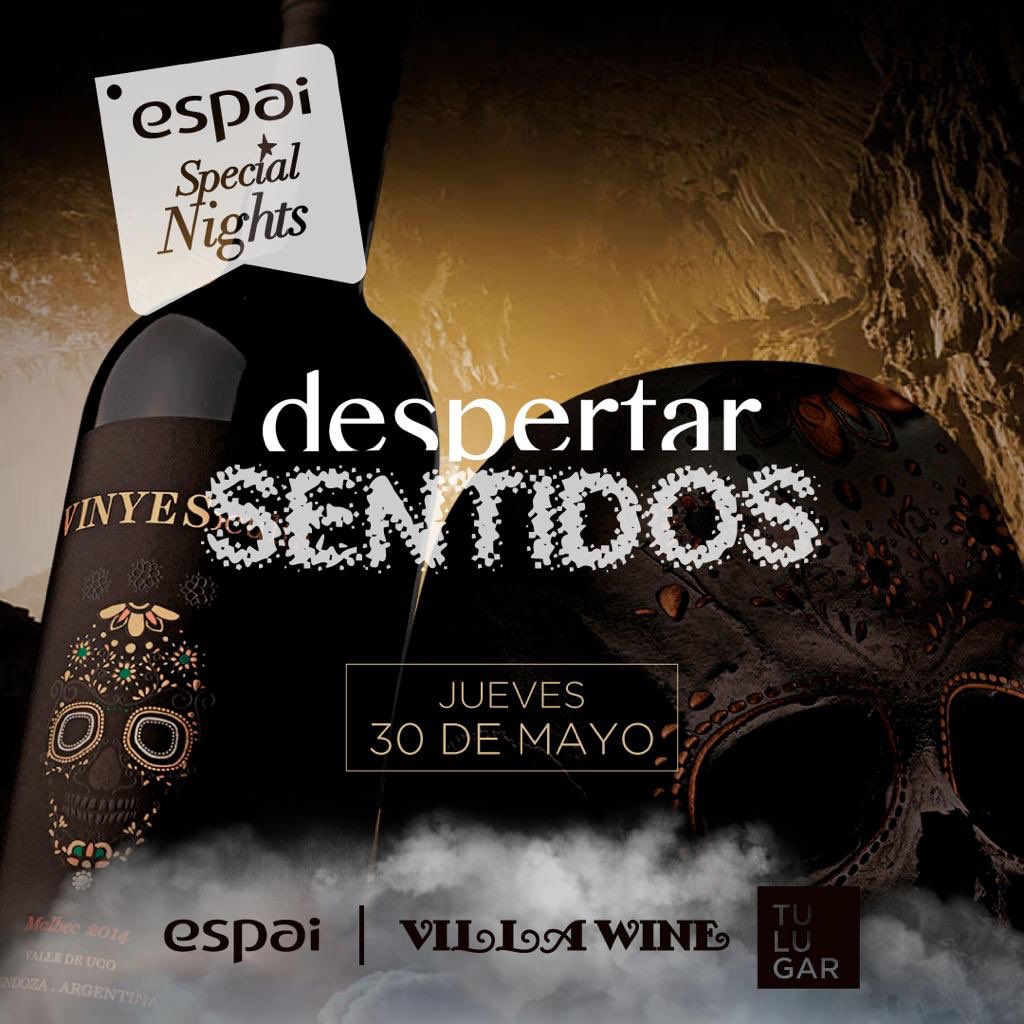 #LOQUEVIENE 📍📍📍
PREPARÁ TUS SENTIDOS!!!
#ESPAISPECIALNIGHTS
#VillaWine 🍷🍷🍷
Vinyes Ocults ☠️☠️
<a href="/espaieventos/">Espai Eventos</a>