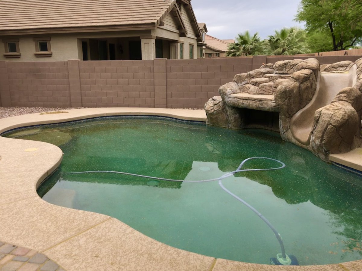 BrennanPoolCare's tweet photo. Swim ready in 24 hours β±π¦ #QueenCreek #arizona #Poolservice #poolrx #SanTanValley https://t.co/uH3kec9KWW