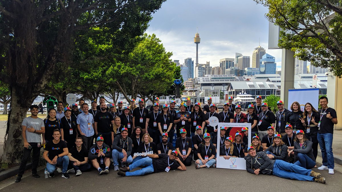 #SYD19 Cohort showing off our Googliness! #GoogleEI Ready for more #designthinking My brain is so full already!