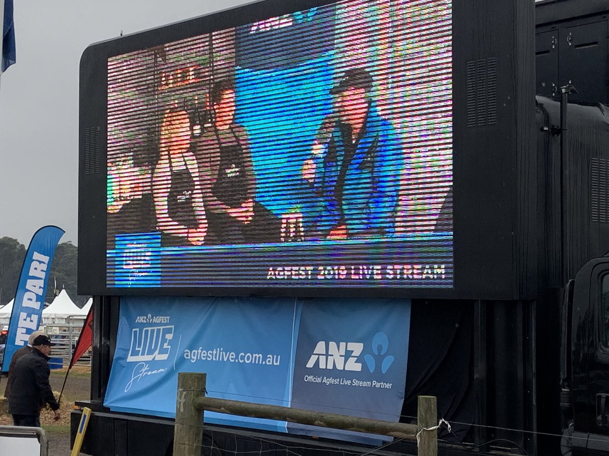 It’s all happening #Agfest2019 #Tassie own Henry &amp; Anne #MKR #fame Nice work @AgfestTAS <a href="/ANZ_AU/">ANZ Australia</a>