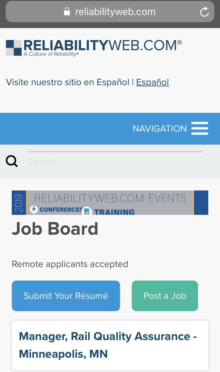 Check all the jobs we are posting now at reliabilityweb.com