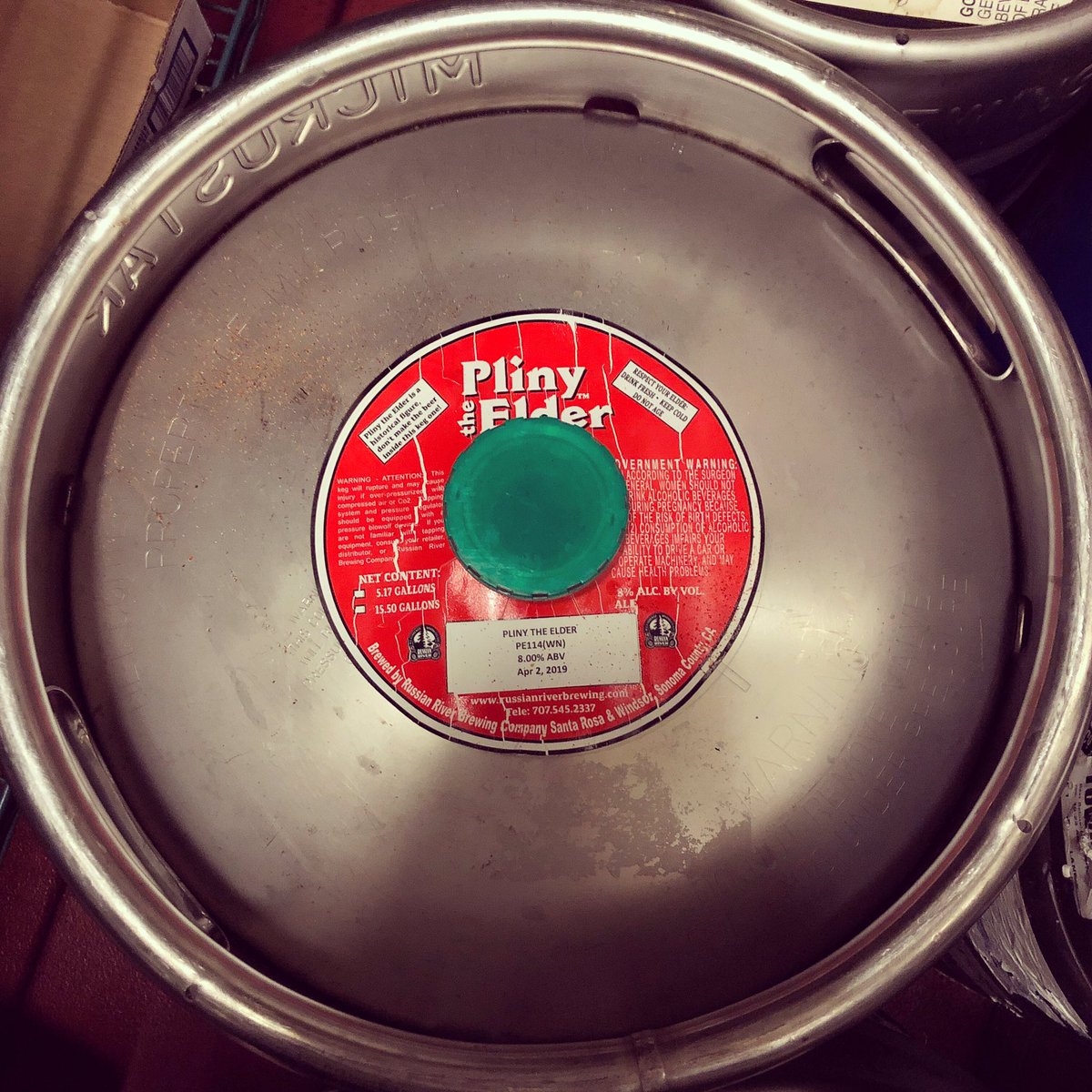 We are tappin’ this at 11am tomorrow at our Los Altos location! 
Come get a fresh pint of Pliny the Elder from <a href="/RussianRiverBC/">Russian River BC</a> 
We will also be tapping a fresh keg of STS Pils! 
#armadillowillys #armadillowillysbbq #craftbeer #russianriverbrewing #plinytheelder #stspils