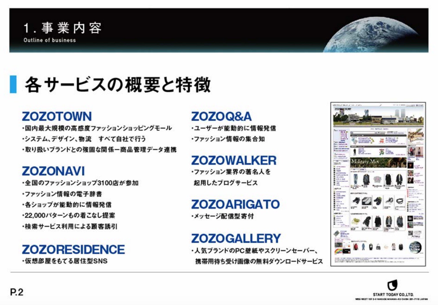 Kabu Berry Yama 11年前のzozo スタートトゥデイ の資料をみたら Zozotown以外のサービスはほとんど終了していますね 掲載されているarigatoは今度終了するarigatoとは別ですね 大半が失敗でも失敗を恐れず挑戦する姿勢がzozoの強みなのかもしれませ