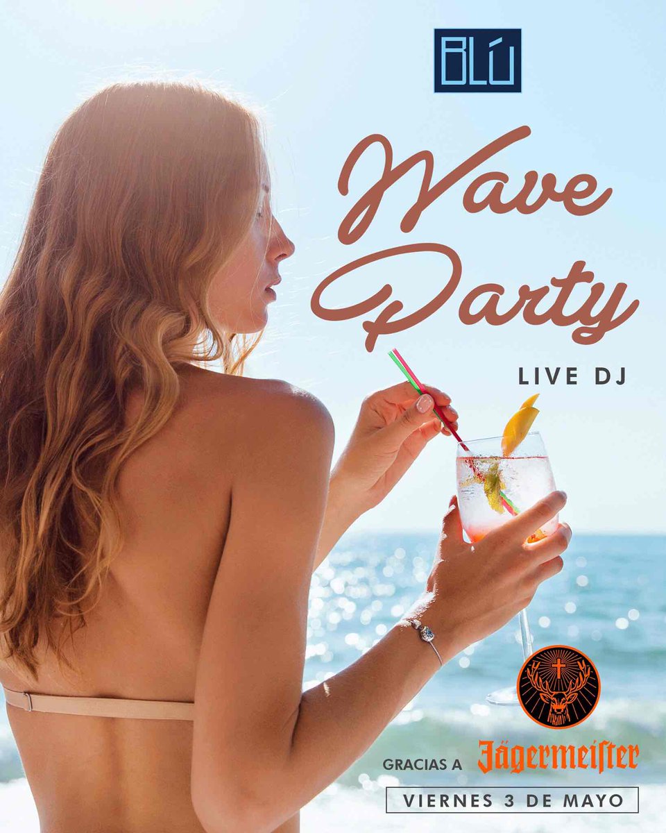 Este viernes escápate a #BlúElTunco! 😎
Disfruta un Wave Party gracias a Jägermeister 🥃 
Dj en vivo, promociones especiales y el mejor ambiente playero🌊
.
.
.
#sectorhotelero #blú #eltunco #lalibertad #restaurante #bar #waveparty