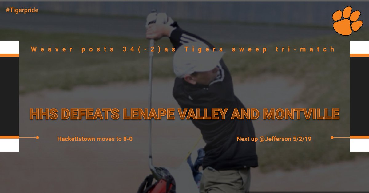 BeginGolfNow's tweet photo. D.Weaver posts 2 under par 34 @PantherValleyCC to help @HHSTIGERS Golf to 8-0 so far this season.  Eric J. Tyler G. and Nic K. all post for season-low team score +18...162!  Pumped to go to @BGGolfClub for @JthsG match Thursday. #freedomdivision https://t.co/9mgtevAIGZ