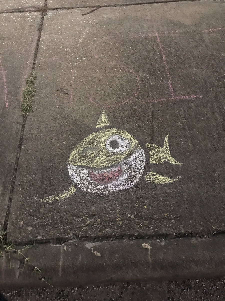 weisskEDU's tweet photo. Some people know it’s spring by the weather or the date, I use chalk day! @rawrdimus #babyshark #varsitymath #bigkidslovetoplaytoo https://t.co/nrpjUgLJn3