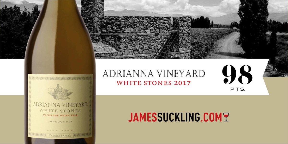 CatenaMalbec's tweet photo. Immensely honored!🏅The critic @JamesSuckling awarded #98points to our #AdriannaVineyard White Stones 2017 on the ultimate tasting report of #Argentina. We are very proud!🍷👏🇦🇷 https://t.co/2ajVzoXD6I