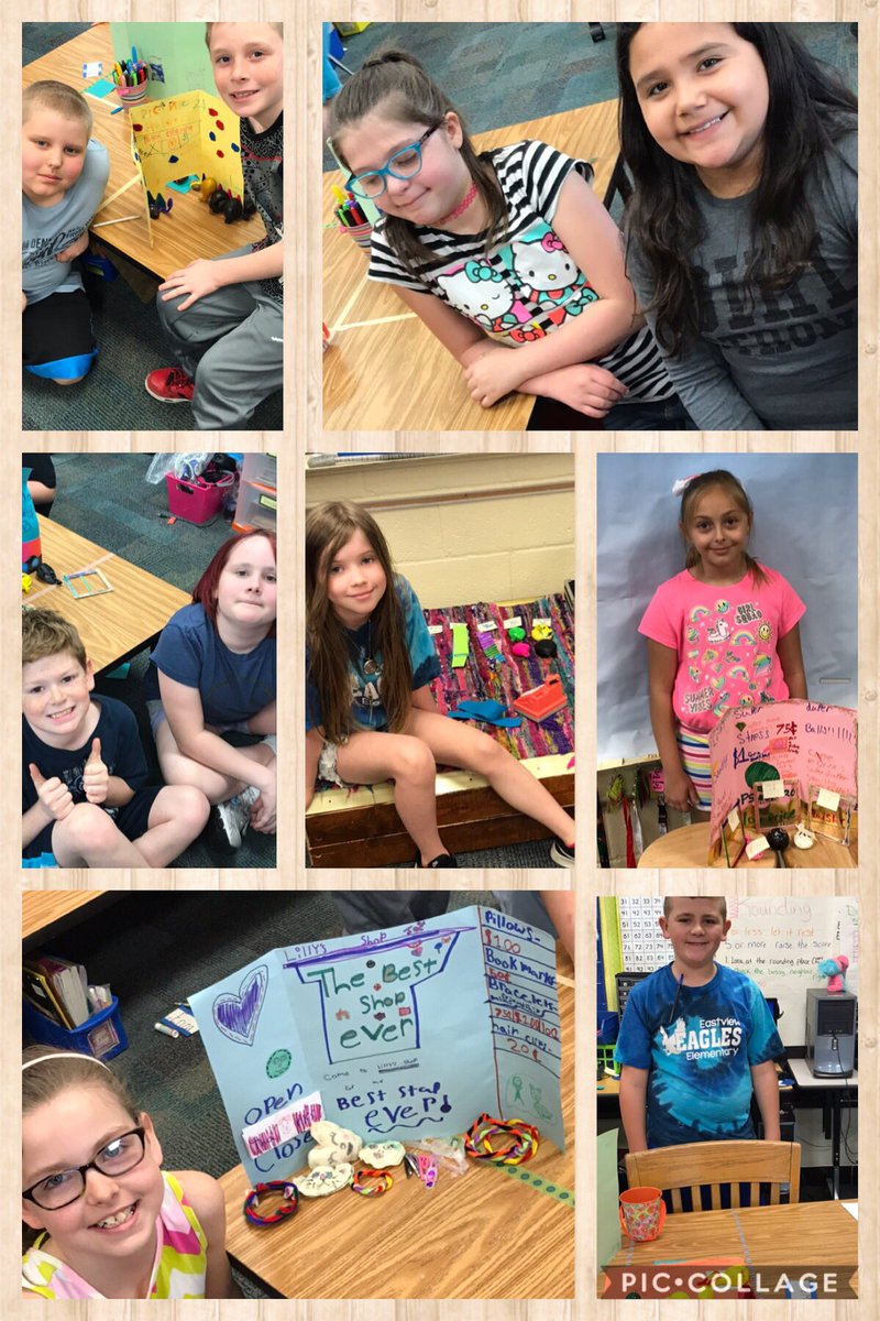 Miss_Bennett3's tweet photo. To finish our economics unit, students created products to sell to their classmates. Today we finally opened our shops! I think we have some future business owners in our class! #eastviewpride #fcscspartanpride https://t.co/nkMtkekWwg