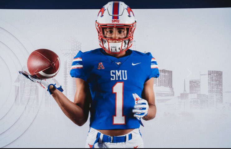 Had a great time at SMU for an unofficial visit last weekend. Thank you ‼️🔵  <a href="/CoachNady/">Coach Nady</a> <a href="/SMU_Football/">Bill "Boss Hogg" Armstrong</a>