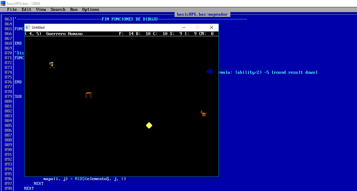 PabloSoifer1's tweet image. Volviendo a mi RPG en QBasic con #QB64
