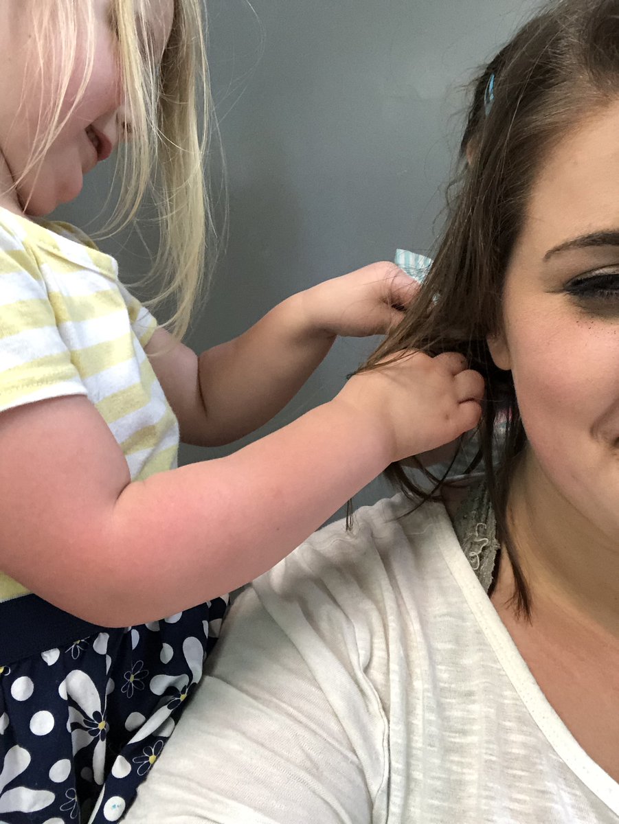 MsKaylaelc's tweet photo. My friends decided I needed a make over today during free play. Their imagination amazes me https://t.co/C2evdGt7ev