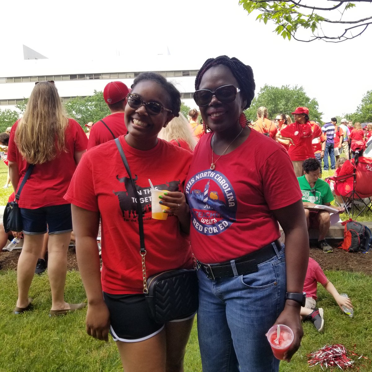 JillOPatrick's tweet photo. Today "WE" wore Red for Education at the NC Teacher Ralley in Raleigh, NC 

#RedForEdNC 
#NCAESTRONG 
#ITSPERSONAL 
#INTHISTOGETHER 
#TEACHERSHAVECLASS https://t.co/oqReL40zrK