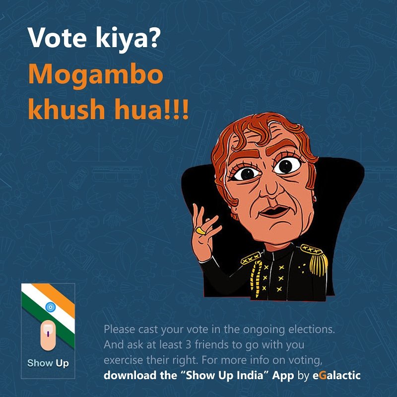 ShowUpIndia's tweet photo. If bollywood can vote why not you? Come on India show your voting spirit.Mention your friends in comments section who voted.
Download the "Show Up India" app.
Android - https://t.co/Lsc5GBx5go
 IOS-  https://t.co/xNxgE1fFO8
#loksabhaelections2019  #votekarindia #youth #bollywood https://t.co/O5FuM4K39M