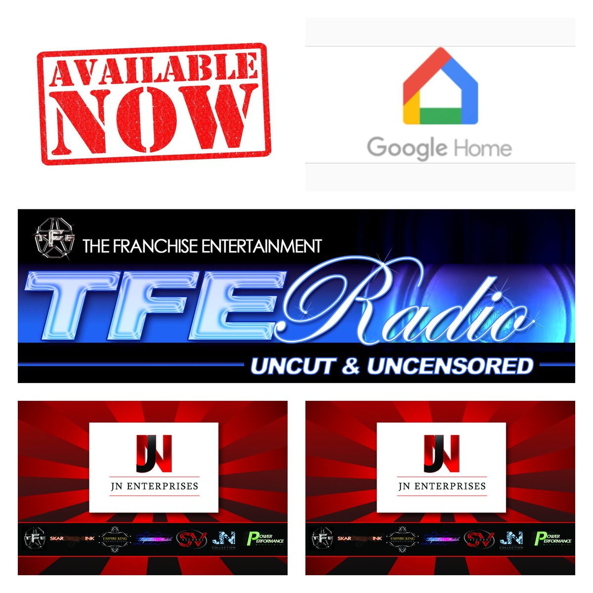 TFENavarro's tweet image. The 53rd and Final day of our 53 Distribution Platforms for #TFE - Radio!🎙️📻🎧📱

Tonight is our Final Distribution Feed Announcement! 👏🏻👏🏻👏🏻🎉🎉🎉

TFE - Radio is now Officially on Google Home Assistant!

#GoogleHomeAssistant 

👑🇹🇹💯~J~💯🇹🇹👑

#TFERadio #podcast #podcaster
