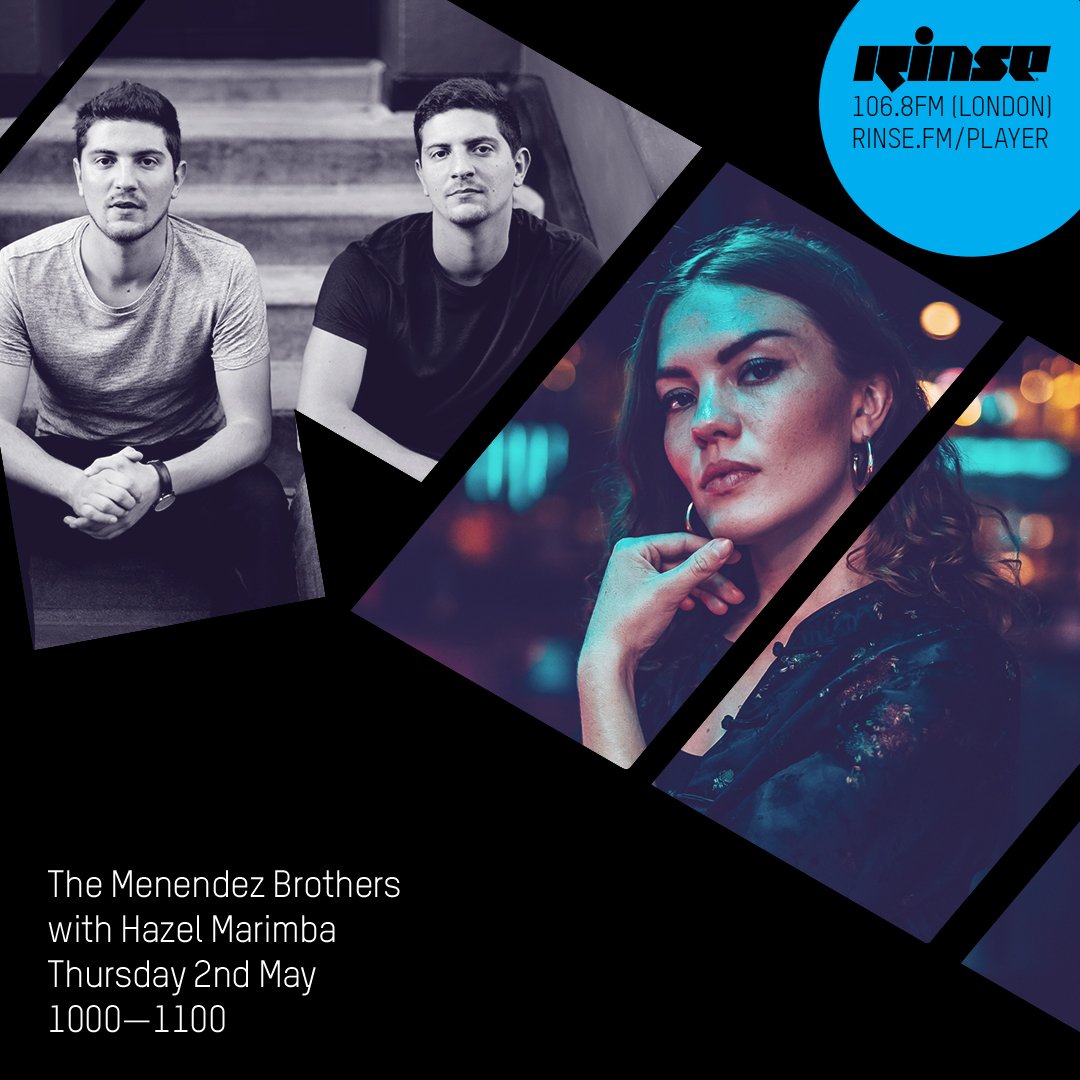 RinseFM's tweet photo. Up next at 10AM it's the @Themenendezbros with @Hazelmarimba on https://t.co/Q0ed1ktSEG &amp; 106.8FM #RinseFM https://t.co/5fUPsdM1kL