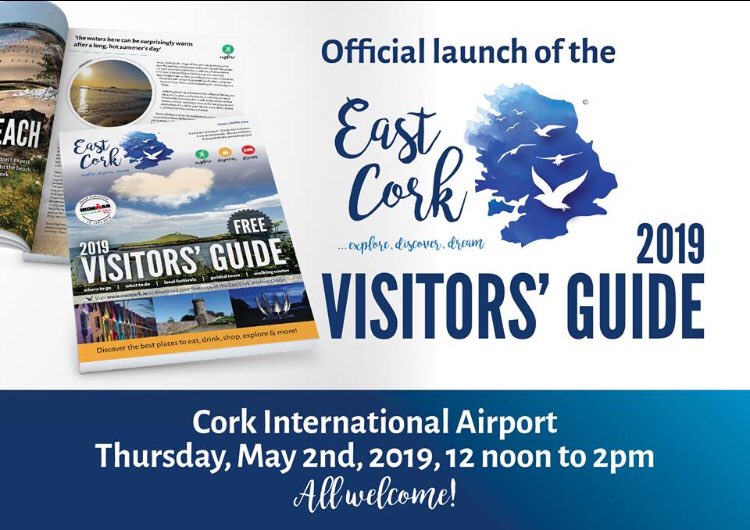 East Cork (@eastcork1) on Twitter photo Great to be officially launching our 2019 East Cork Visitors’ Guide this morning <a href="/CorkAirport/">Cork Airport</a>
12 noon to 2pm. All welcome.
#explorediscoverdream #eastcork Great to be officially launching our 2019 East Cork Visitors’ Guide this morning <a href="/CorkAirport/">Cork Airport</a>
12 noon to 2pm. All welcome.
#explorediscoverdream #eastcork