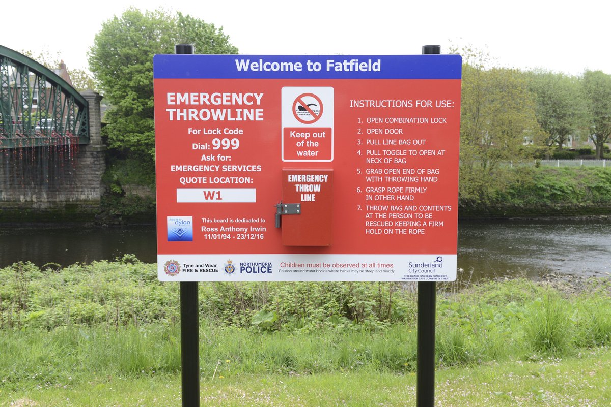 If you see someone in danger in water, call 999 &amp; look for a life ring or throwbag. If there isn't one nearby, look for a football or anything else that might help them float.

If they go underwater, try to mark where you last saw them on the water's edge.

#throwbagthursday