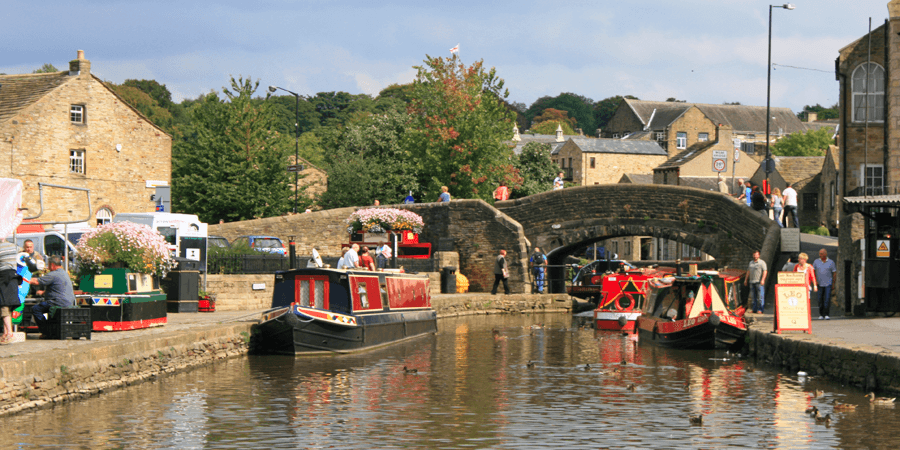 CRTBoating's tweet photo. #ThrowbackThursday and it's time to reveal the answer to yesterday's quiz. Well done @sam_boatboysam and @Bangiron you're right it's #Skipton back in c1900. This weekend it's the annual  three day @Waterwaysfest  https://t.co/W7gJzSNQxV https://t.co/YJ6kqak0xX