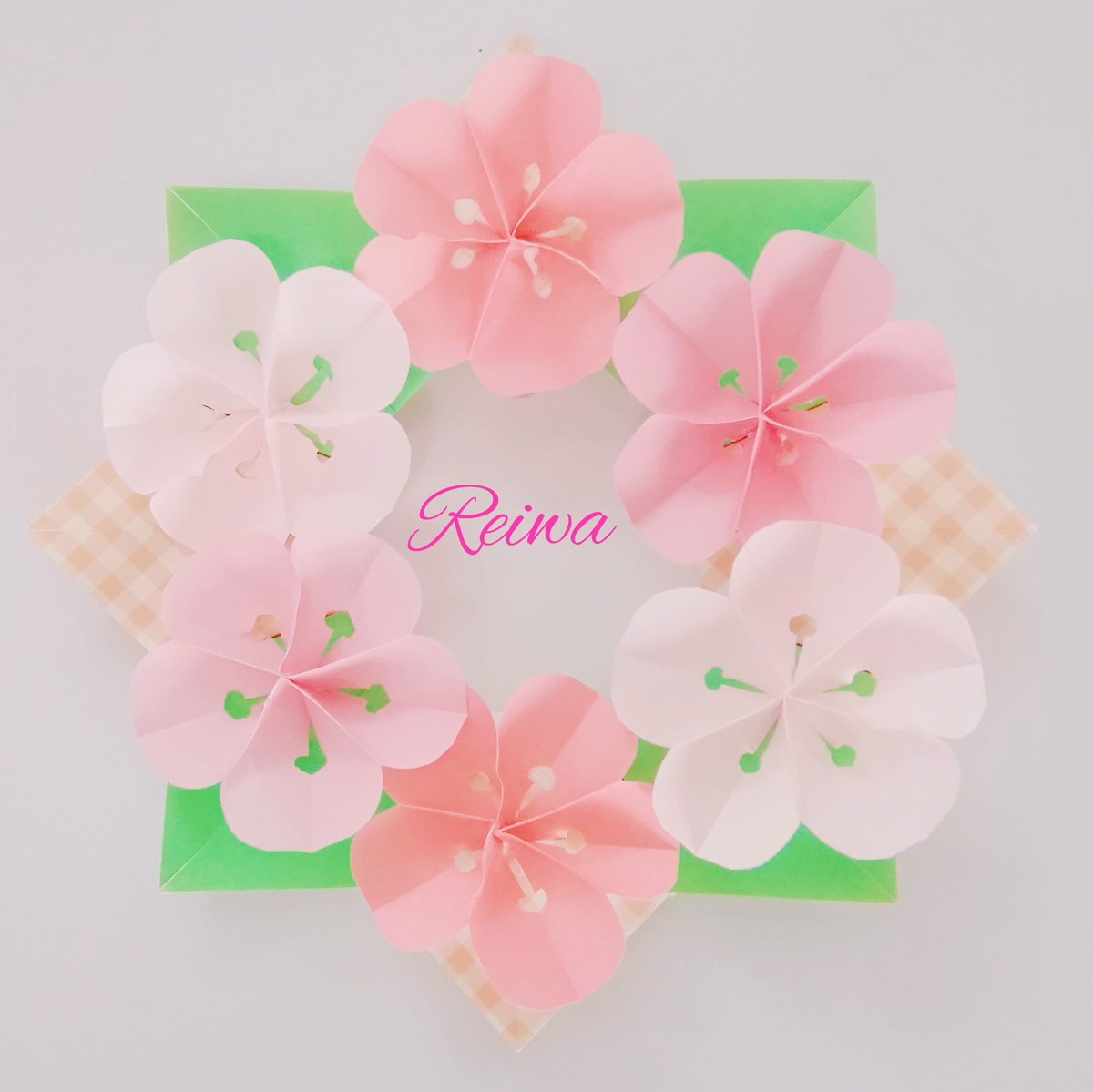 沢 Twitterissa 梅の花のリース Youtube Niceno1 Origami Origami おりがみ 折り紙 カミキィさんありがとう Niceno1