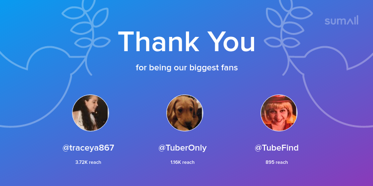 NeheartsPrateek's tweet photo. Our biggest fans this week: @traceya867, @TuberOnly, @TubeFind. Thank you! via https://t.co/MHGe61ihCo https://t.co/qTwbqVyjlS