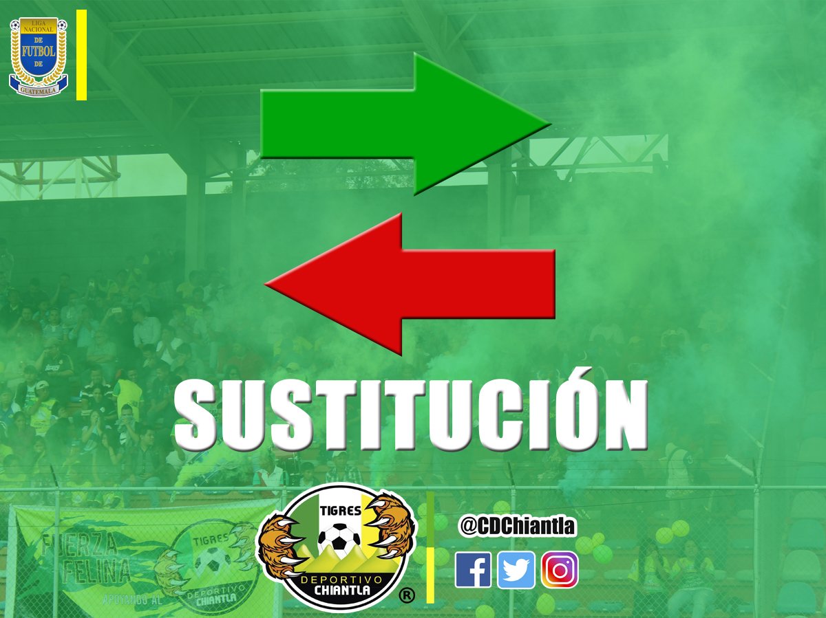 #TigresVSChivos
#ElTigreAVueltoARugir

¡A seguir rugiendo Tigres! 💚🔝🐯💛

🏆 J21 | #Clausura2019

⚽ ST | Min 29'

CD Chiantla (1) 🆚 <a href="/Xelaju_Oficial/">Club Xelaju MC</a> (0)

SUSTITUCIÓN
ENTRA Hugo Gonzáles, 
SALE Daniel Guzmán.

Un único objetivo, la victoria. 
¡VAMOS TIGRES!