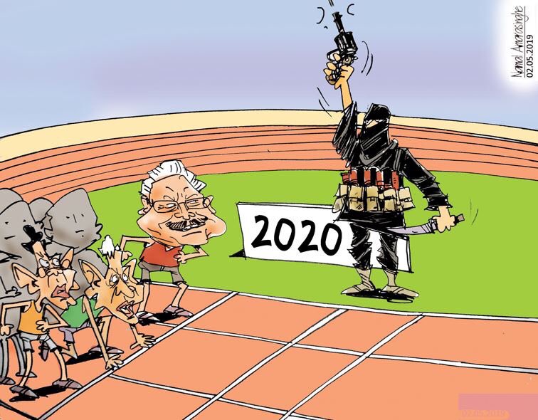 Political Cartoons Of Sri Lanka On Twitter Presidential Election 2020 Cartoon By Namal Amarasinghe Lka Srilanka Prespolll Gota2020