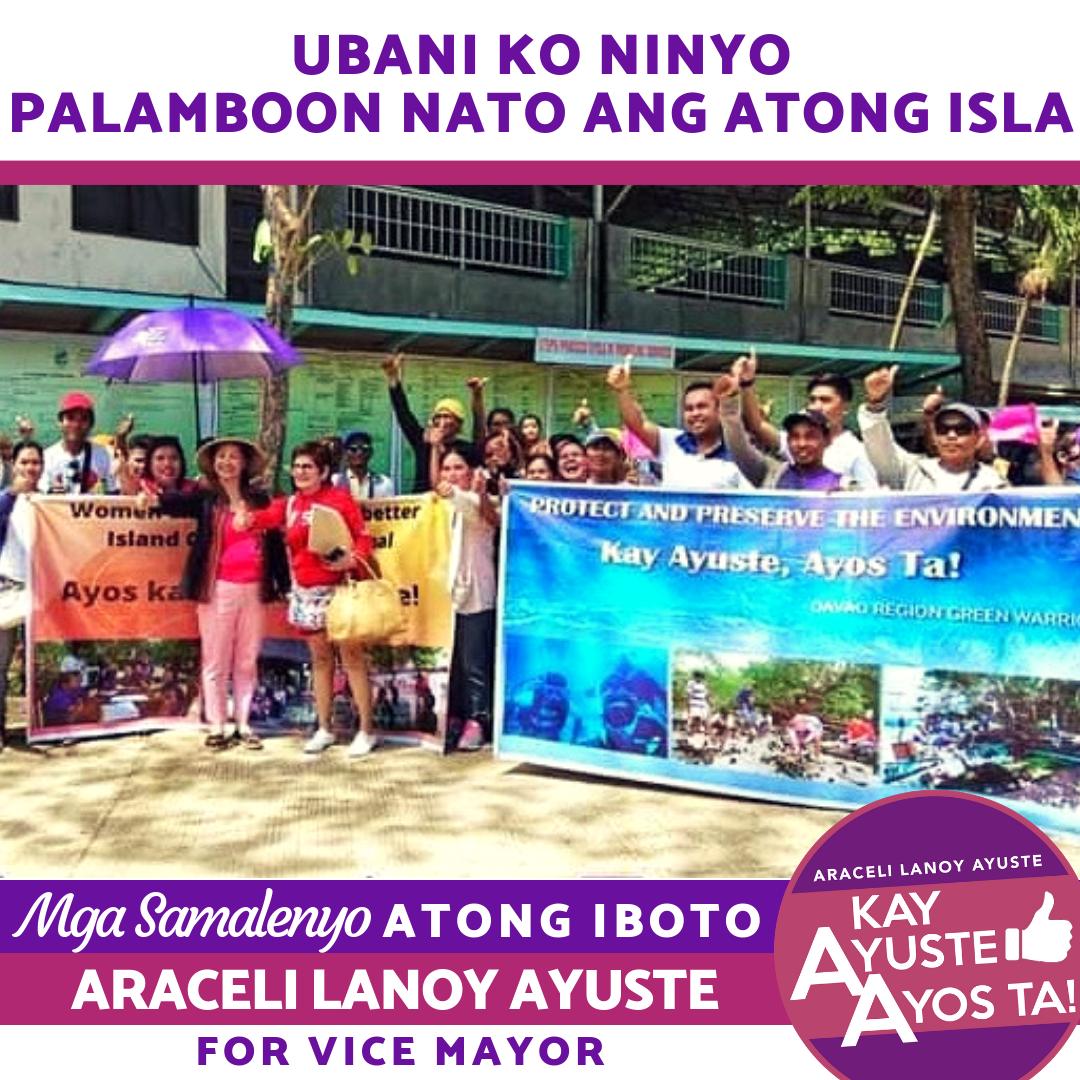 AraceliAyuste's tweet photo. Abunda kita sa maanindot nga destinasyon maong ato kining  ipreserba para sa hayag na kaugmaon.
#VoteNumber1AraceliLanoyAyuste #KayAyusteAyosTa  #1AraceliLanoyAyuste #VoteAraceliLanoyAyusteForViceMayor #SerbisyongTinudAnay #Samal #IGACOS #Samalenyo #Tourism #SamalViceMayor https://t.co/ySp7JvWLDo