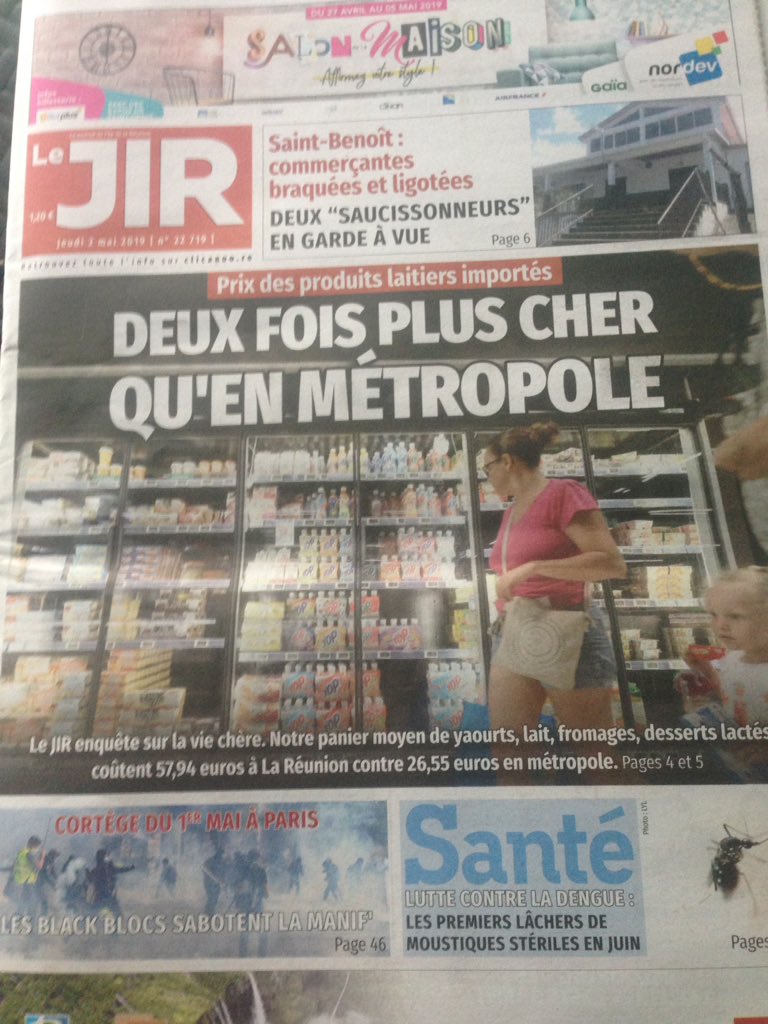 Pokhara8's tweet image. 🔴 Le #prix des #produitslaitiers : ce qui choque le plus quand on débarque de l'Hexagone à #LaRéunion pour y vivre, surtout quand on a des enfants en bas âge ! #team974 🇷🇪 #viechère #giletsjaunes 🥛🍼🚸⚠️
#JIR @Clicanoore