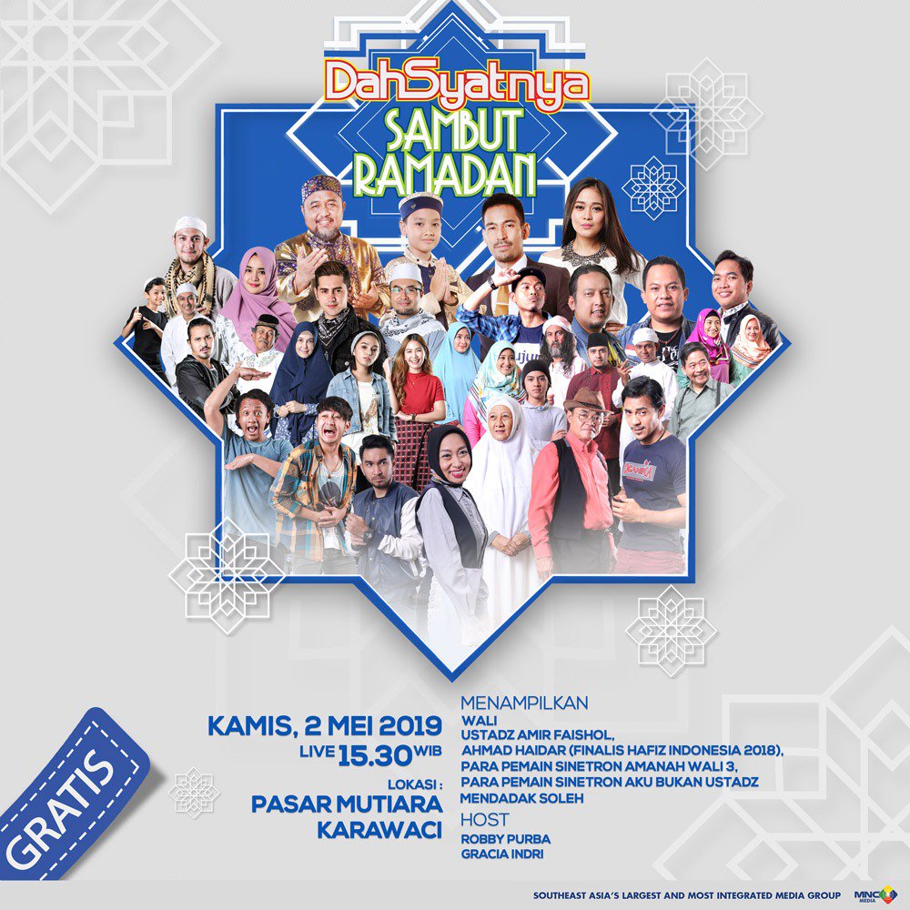 #DahSyatnyaSambutRamadan akan disiarkan langsung dari Pasar Mutiara Karawaci, Tangerang. Sore ini, pukul 15.30 WIB! LIVE di <a href="/OfficialRCTI/">RCTI</a>