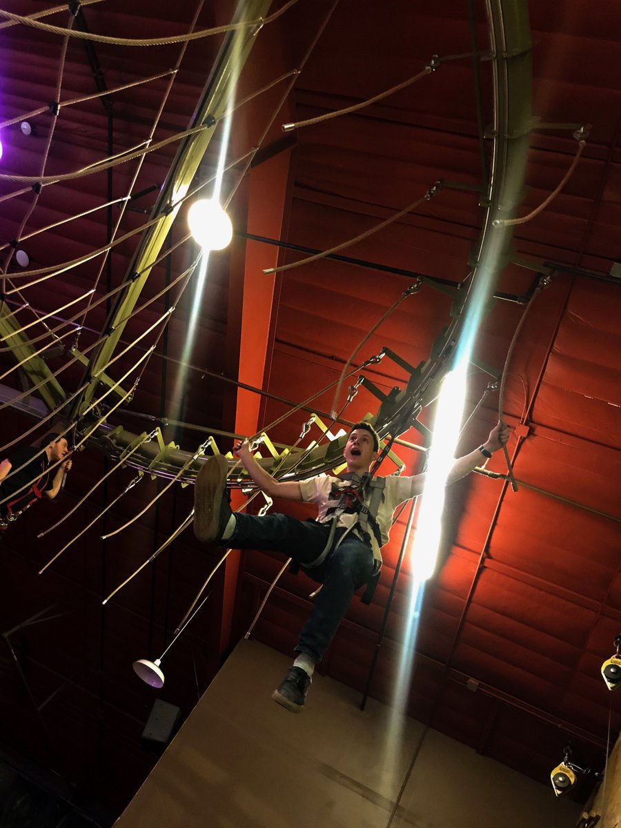 laserfuncenter's tweet photo. Our ropes course is the perfect compliment to our laser tag arena. Have you tried our new roller rail, rolling log, and swing step elements? #eatplaytag https://t.co/Ea2Y1iKFs6