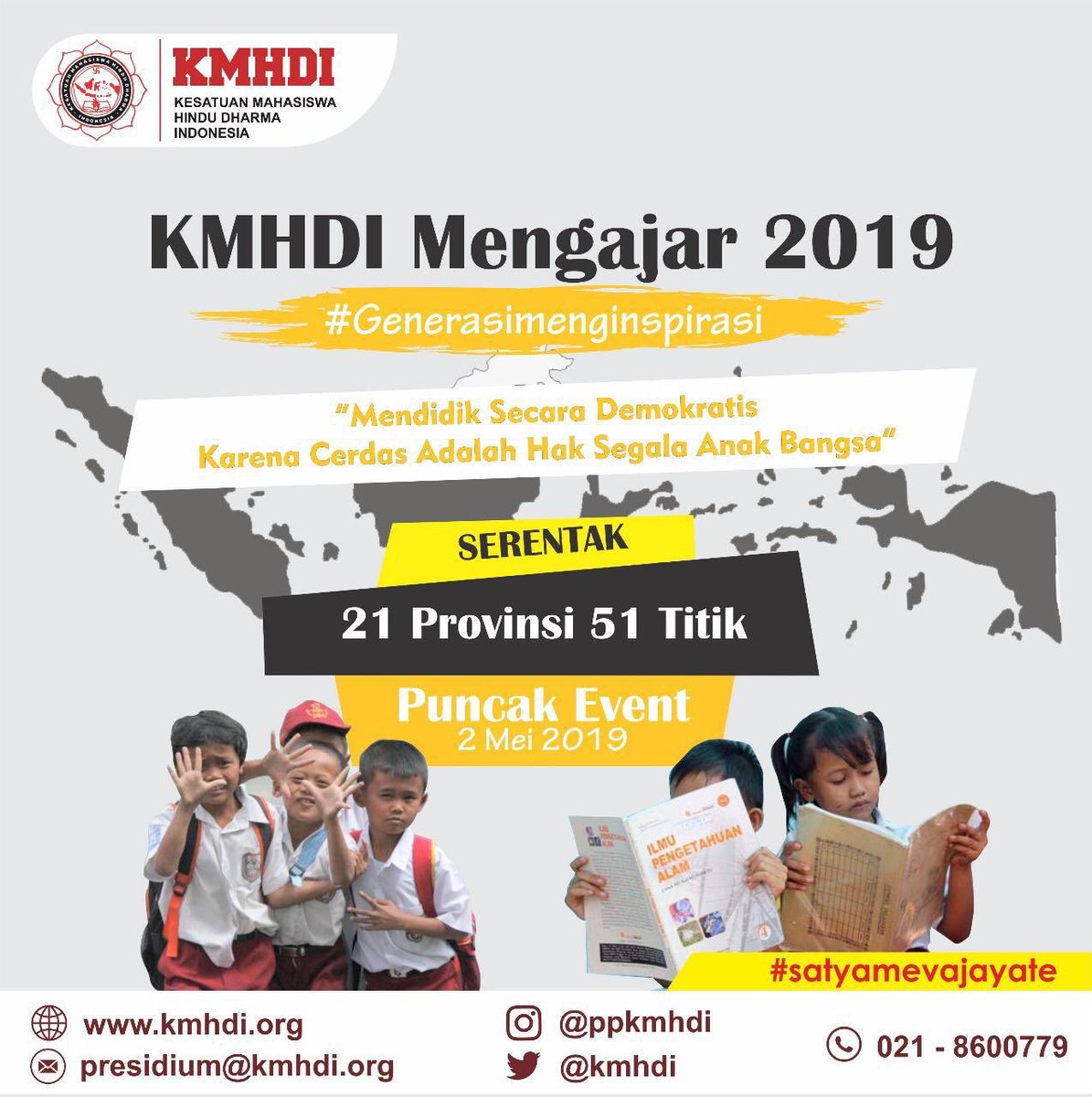 52. Selamat dan sukses atas terselenggaranya #KMHDIMengajar Serentak 2019
<a href="/jokowi/">Joko Widodo</a> <a href="/Kemendikbud_RI/">Kemendikbud RI</a> <a href="/ristekdikti/">RISTEKDIKTI</a>
#Hardiknas2019
#KMHDIMengajar
#PendidikanDemokratis
#GenerasiMenginspirasi