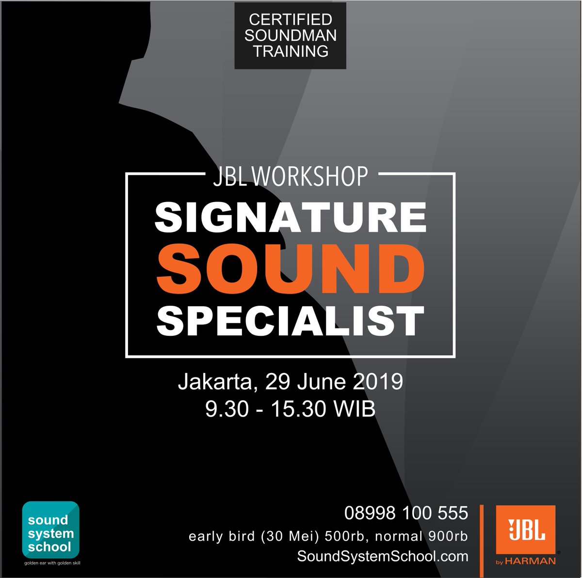 SoundSystemSch's tweet image. Yuk, Tingkatkan kemampuan musik dan soundmu. 
Ikuti training ini dan daftar segera!

1. Training Audio Mastering, 17 Mei 2019.
2. Training SoundMan mahir, 29 Juni 2019.

Cek soundsystemschool.com
bit.ly/SoundSystemSch…