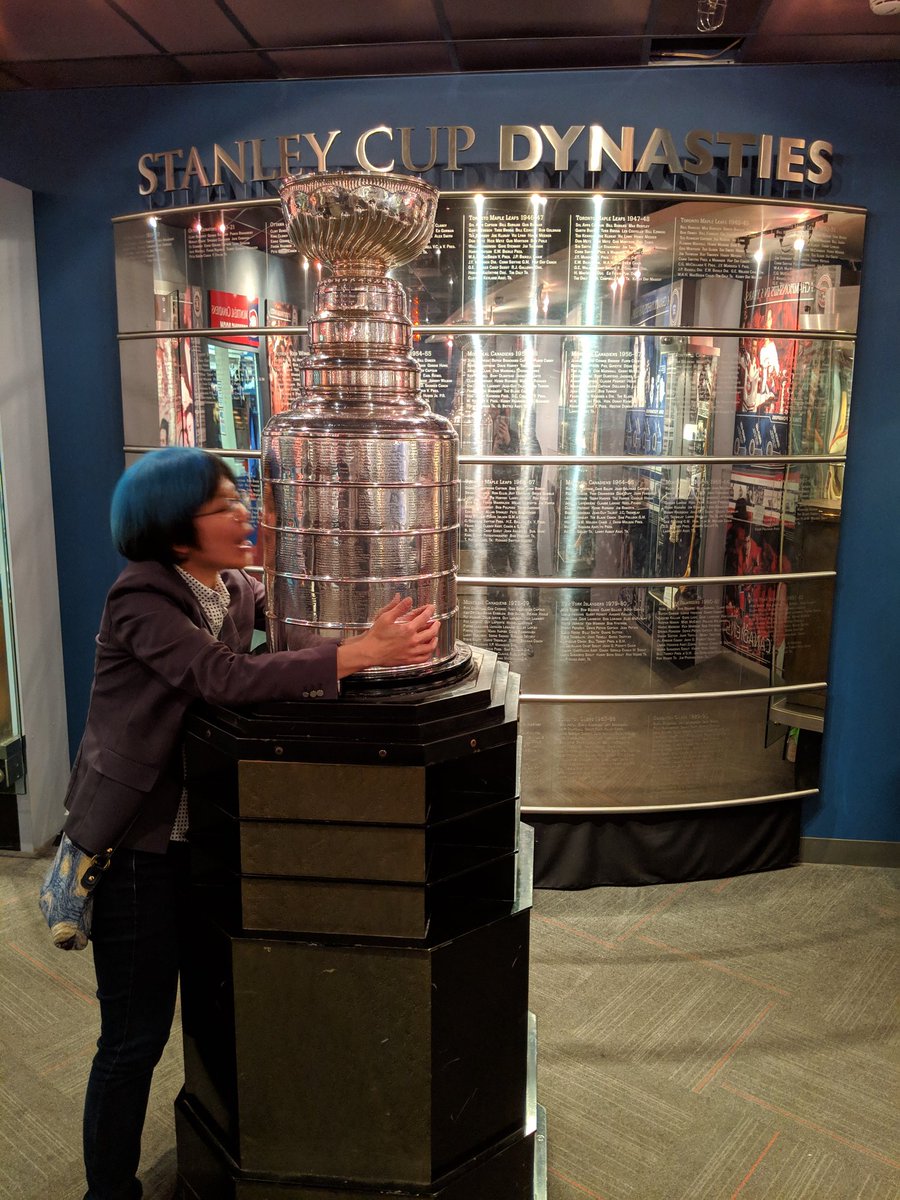 jchiam's tweet photo. Day 2 #AVConnect w doppelganger moment @ConnorKruggel &amp; Mike Hinson @HockeyHallFame and Stanley! 

#StanleyCup #LifeAtAV https://t.co/2CKU0mzjoL