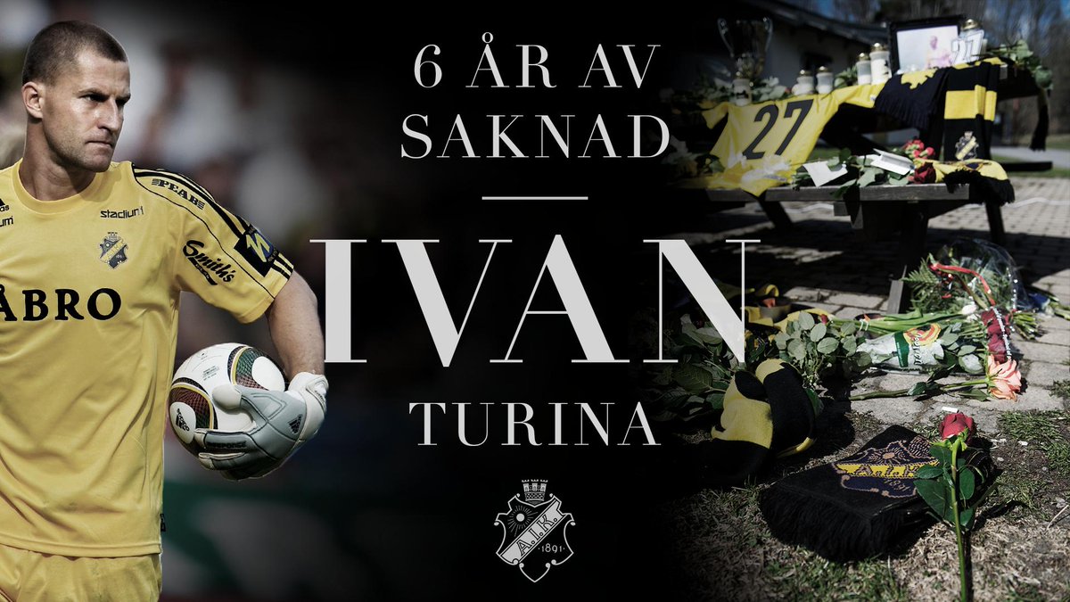 AIKfotboll's tweet photo. Sex år av saknad 🖤💛 

Till minne av Ivan Turina kommer under torsdagen en minnesplats att upprättas vid AIK Fotbolls träningsanläggning Karlberg, dit alla är välkomna. https://t.co/KFOO5weDUj