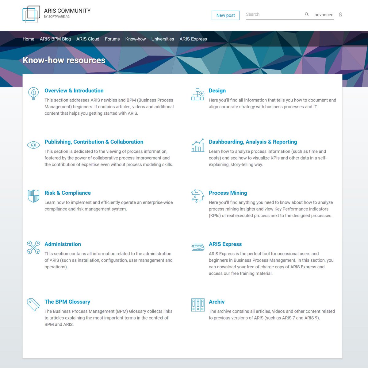 Our brand new <a href="/ARIScommunity/">ARIS Community</a> know-how section is live on ariscommunity.com. Check  it out and easily find all you need to know about #ARIS10 and Business Process Management #BPM. Read more on bit.ly/2J9ZGgw 
#MakingChangeHappen