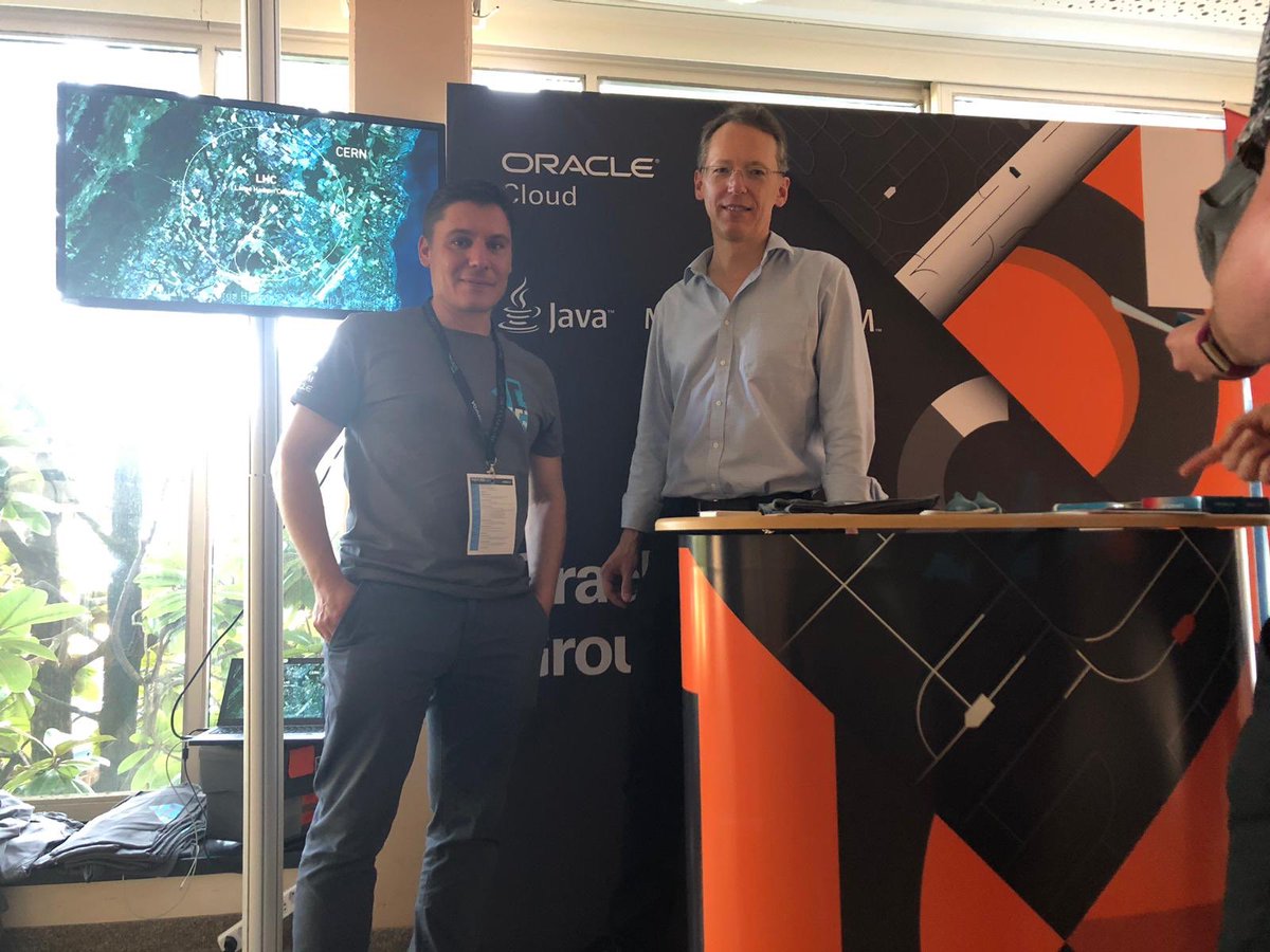 postlan's tweet photo. @VoxxedCERN #VDC19 - what an event - to see CMS live and the office where the web was born. 340+ attendees, @unclebobmartin with our Raspberry Cluster. A lot interest about @graalvm.
@mreinhold did an amazing talk about Modern @java 
@Oracle_CH @SyOraNu @groundbreakers https://t.co/92TbJ7DDMj