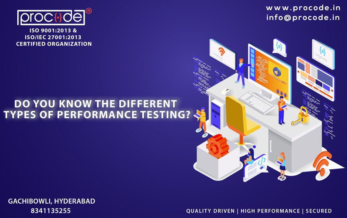 ProcodeSoftech's tweet image. Performance testing and types of performance testing such as Load Testing, Volume Testing, Stress Testing, Capacity Testing, Soak/Endurance Testing and Spike Testing come under Non-functional Testing.
Website: procode.in
Contact: +91 8341135255
#Procode #Database