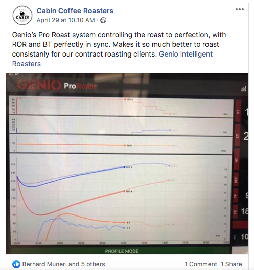 GenioRoasters's tweet photo. Love the client feedback! Thank you #CabinCoffeeRoasters you had us at 'perfection' and 'perfectly in sync'. πππͺ
#GenioRoasters #ProRoast #Genio6 #Genio15 #Genio30 #coffeeroaster #coffeeroasting https://t.co/fadlP0tTZA